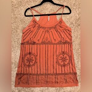 Free People Embellished Rust Dress